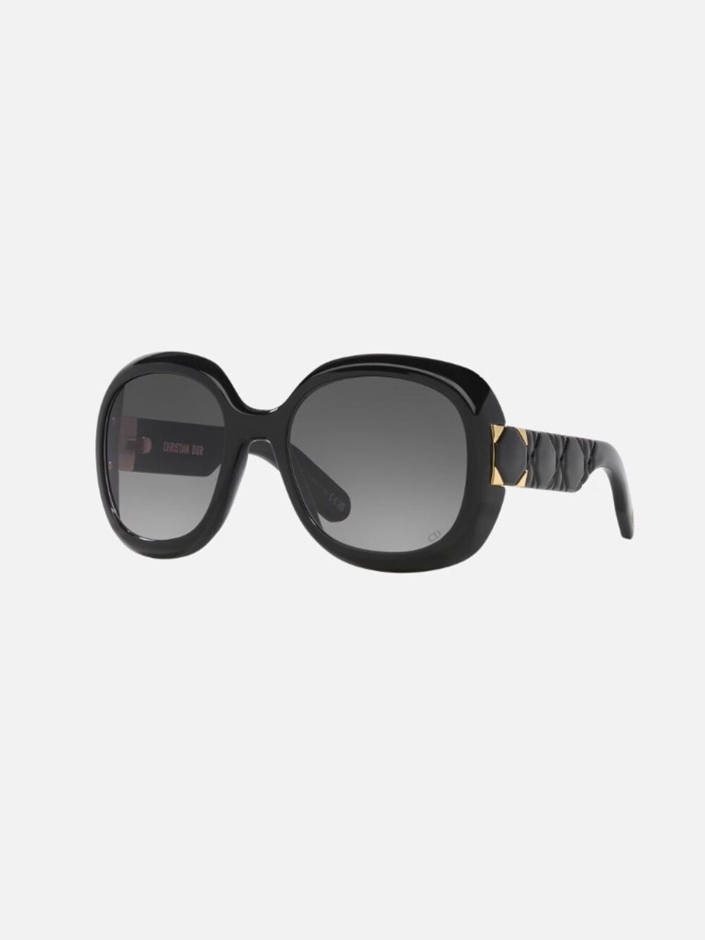 NEW Dior Lady 9522 R2I Oversized Sunglasses Black/Gradient Gray Made in Italy